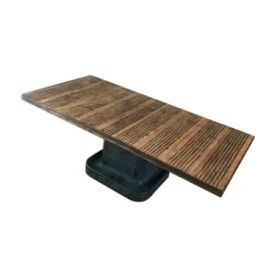 Table basse atelier industrielle - fer bois