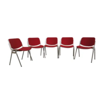 Set de 5 chaises DCS - piretti castelli