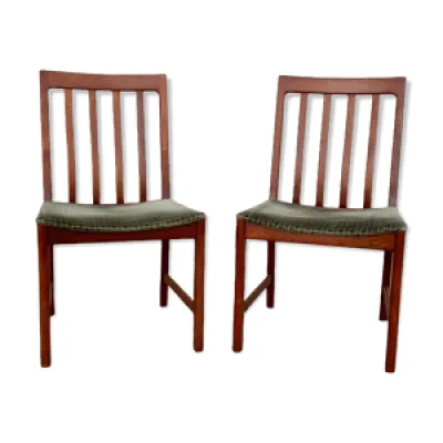 Paire de chaises scandinave - velours 1960