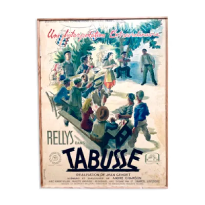 Affiche cinéma années 50 - Tabusse