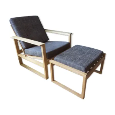 fauteuil et ottoman en - 1965
