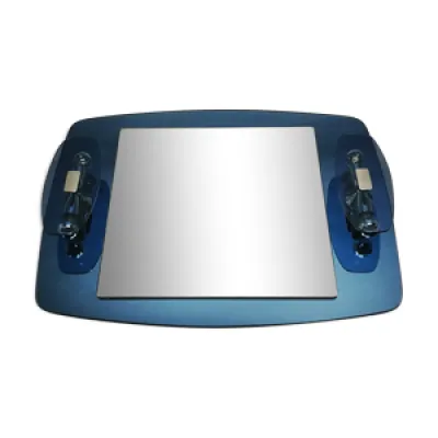 Miroir et appliques bleu - 80x60cm