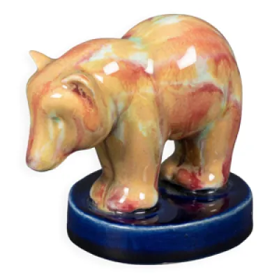 Ours en céramique grès - xxe
