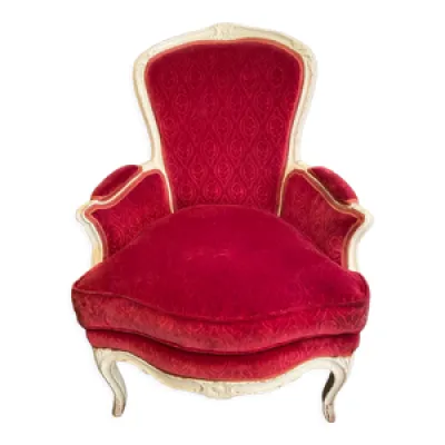 fauteuil bergère Louis - rouge
