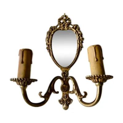 Applique bronze double - miroir
