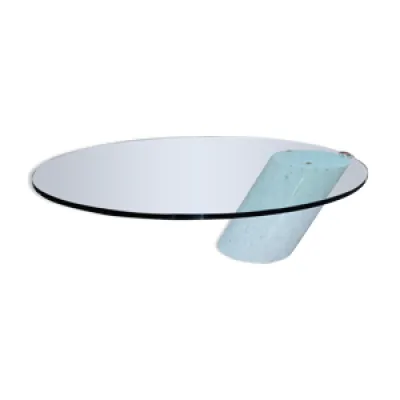 Table basse en marbre - verre