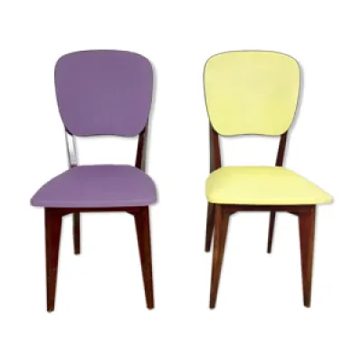 Duo de chaises colorées