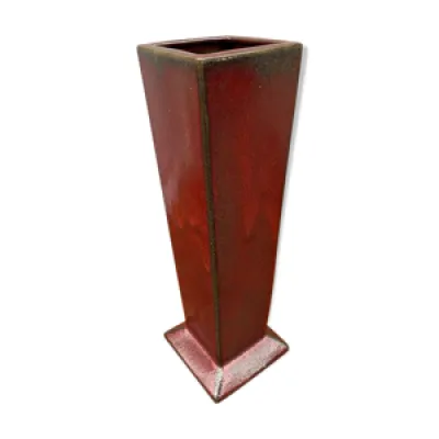 Vase 1960 fond rouge - monogramme