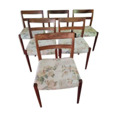 6 chaises en palissandre - 1960 nils