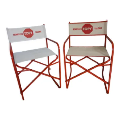 2 fauteuils pliants publicitaires