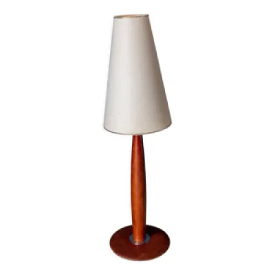 Lampe en bois 1990 abat-jour - blanc