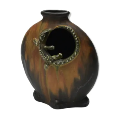 Vase gourde au triton