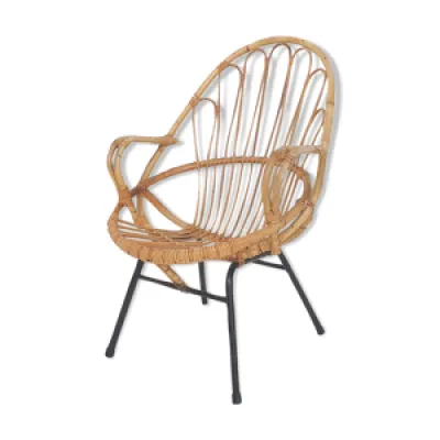 fauteuil en bambou Rohe - 1950