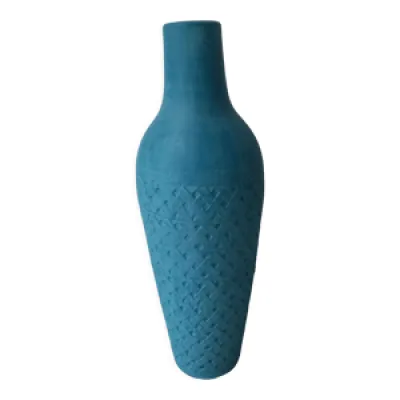 Vase bleu turquoise en - terre