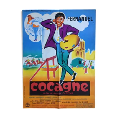 Affiche cinéma Cocagne Fernandel
