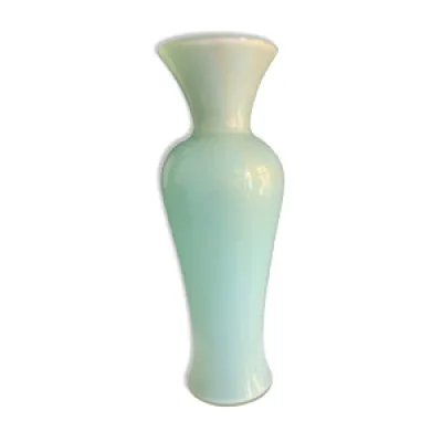 Murano vase en verre turquoise