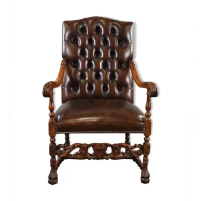 Fauteuil Chesterfield - cuir