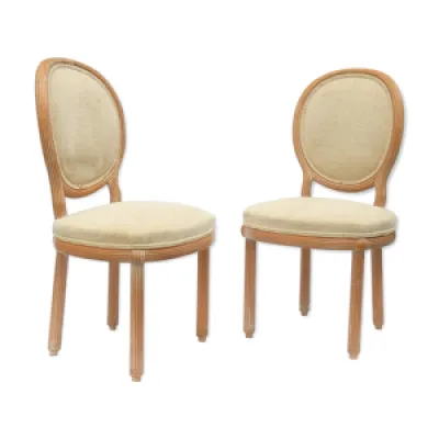 Paire de chaises en bois - dossier