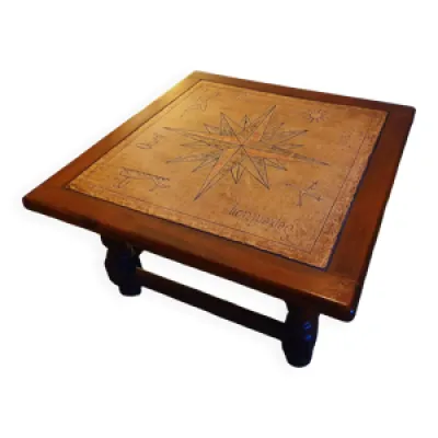 Table basse carrée en - bois lave