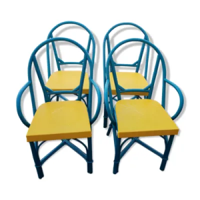 2 chaises et 2 fauteuils en - bambou