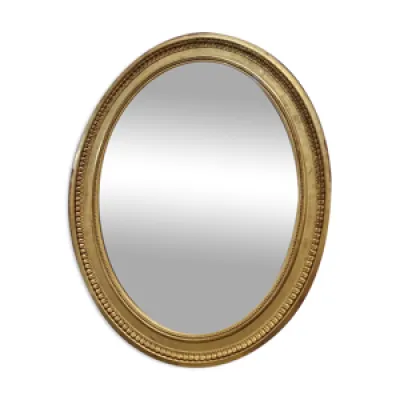 Miroir ovale louis philippe - feuille