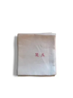 5 serviettes en coton - monogrammees