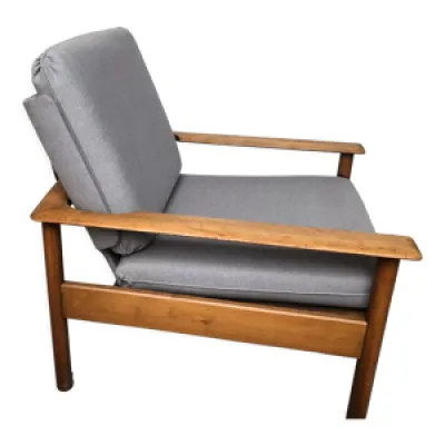 fauteuil scandinave tissu - gris