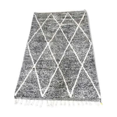 tapis berbère béni - blanc laine