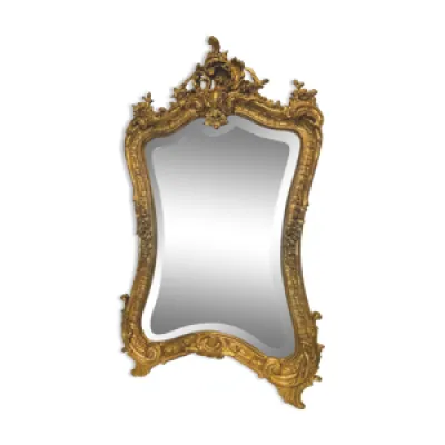miroir rocaille de style - louis bois