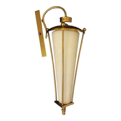 Applique lanterne en - 1960 opaline
