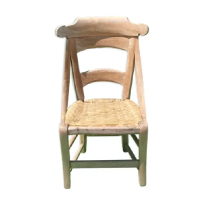 Chaise antique en osier - wabi sabi