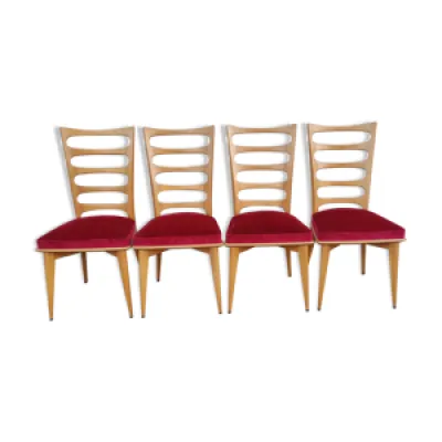 Série de 4 chaises art