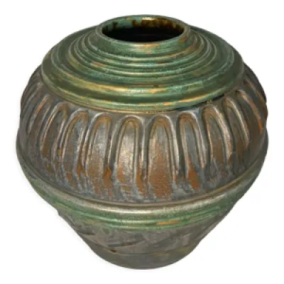 Vase boule art déco - polychrome