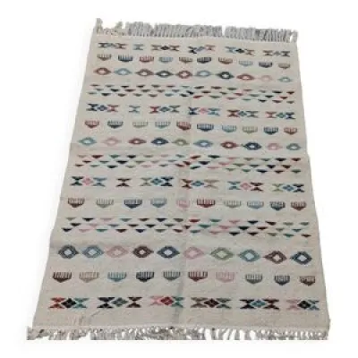 tapis margoum blanc à - multicolores