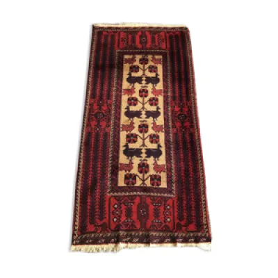 Ancien tapis oriental - rouge