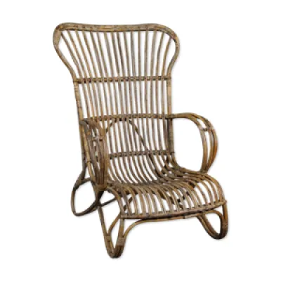 fauteuil Belse 8 en rotin - 1950