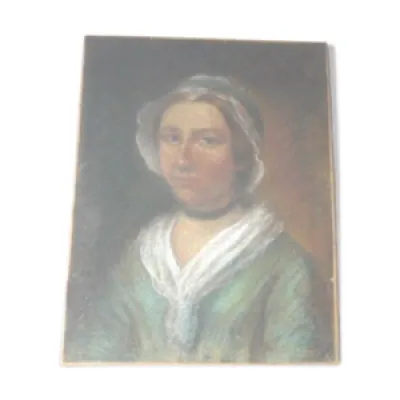Portrait femme pastel - toile