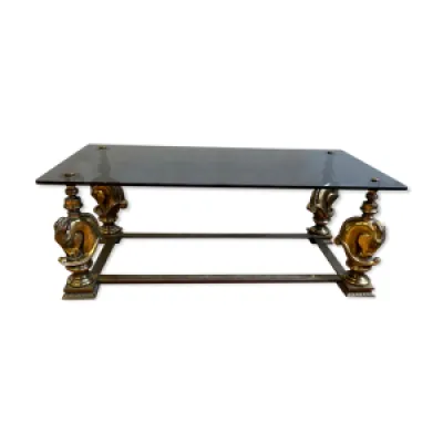 Table basse bronze à