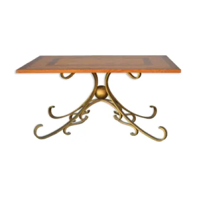 Table basse bois et fer - style