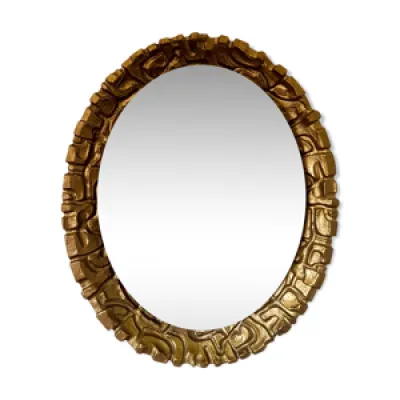 Miroir avec contour or