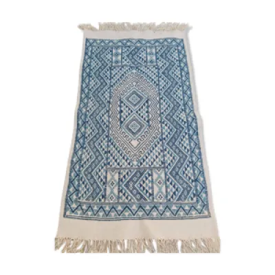 tapis margoum authentique - bleu