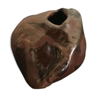 Vase boule en grès émaillé - poterie