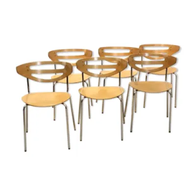 Chaises de salle à manger - thonet empilables chrome