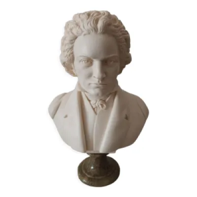 Buste de Beethoven en - socle marbre