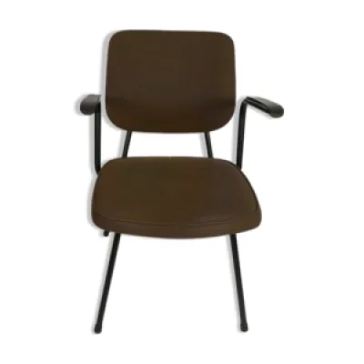 fauteuil en métal et - marron