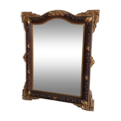 Miroir mercure en bois - 19eme stuc