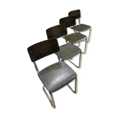 Lot de 4 chaises Ahrend - noir bronze