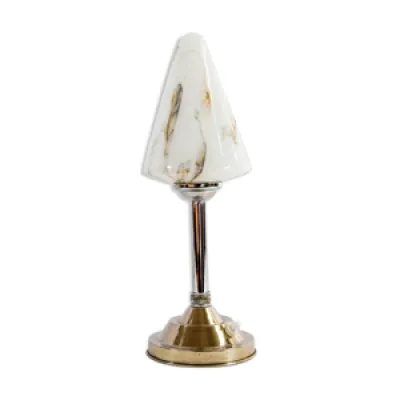 Art deco table lamp in - chrome glass