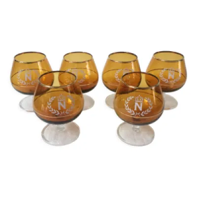 Série de 6 verres à - cognac