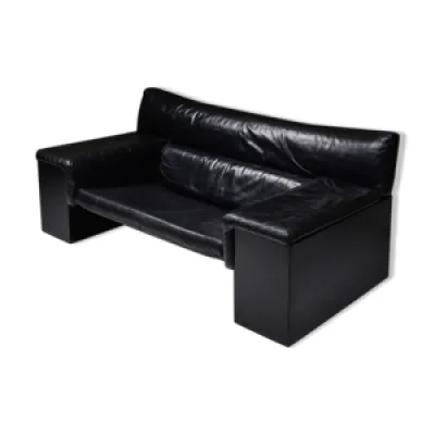 Canapé cuir noir design - cini